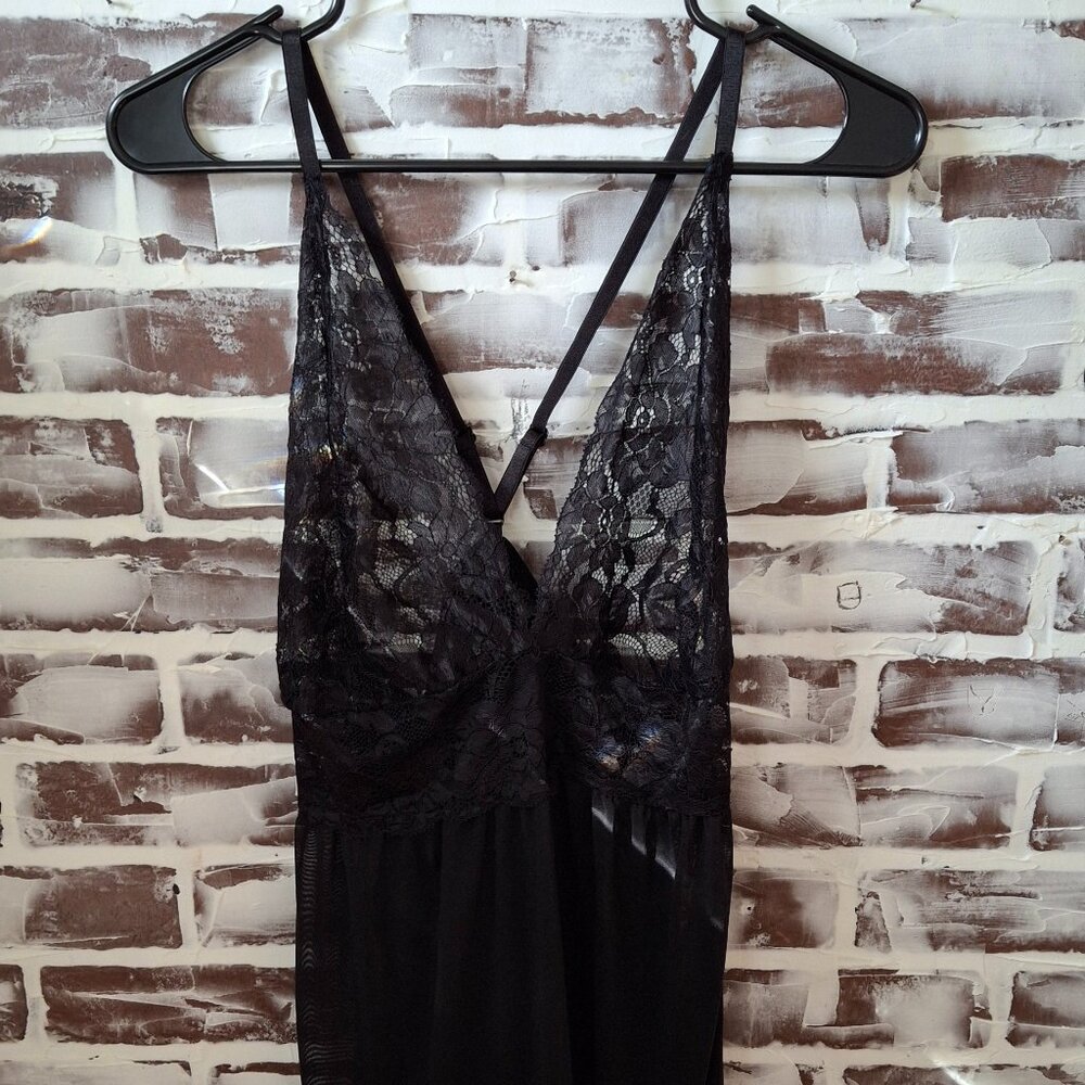 Avidlove XL Black Lingerie Sheer Lace Teddy Nightgown